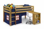 Julian Bowen wooden Wendy Midsleeper with Blue or Pink tent-3166