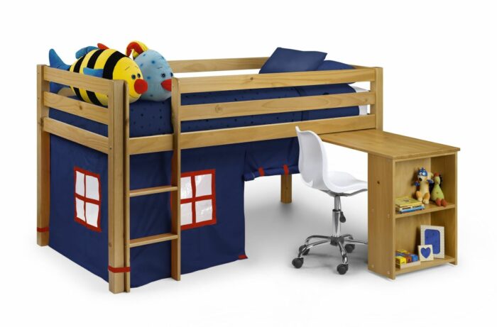 Julian Bowen wooden Wendy Midsleeper with Blue or Pink tent-3166