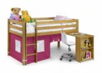Julian Bowen wooden Wendy Midsleeper with Blue or Pink tent-0
