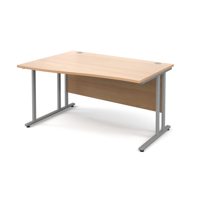 BIG DEALS Maestro 25 Cantilever Leg Wave Desk 800mm Deep - Left Hand-6267