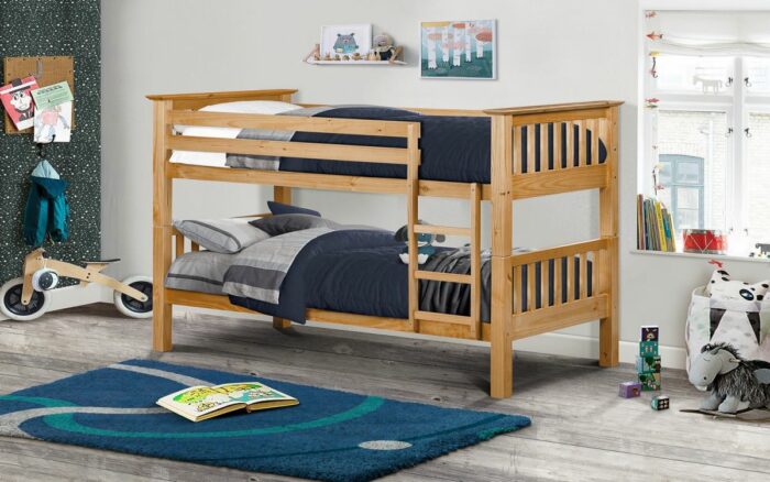 Julian Bowen wooden Barcelona Bunk Bed Pine or Stone White-3325