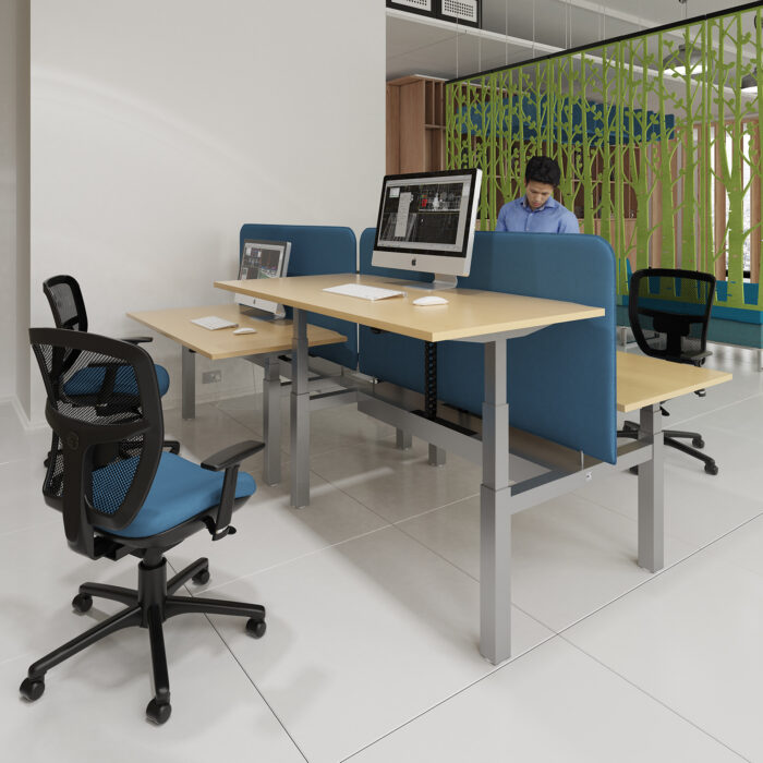 dams Elev8 Touch Back-to-Back desks - Twin Motors-3001