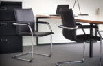 dams Essen leather visitor meeting chair-3097