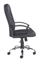 dams Hertford high back managers chair - black leather faced-3203