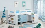 Julian Bowen wooden Kimbo Cabin Bed in Blue or Pink-3231