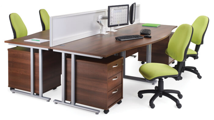 BIG DEALS Maestro 25 Cantilever Leg Wave Desk 800mm Deep - Left Hand-6265