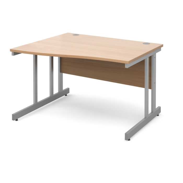 Dams Momento left hand wave desk silver cantilever frame-3451