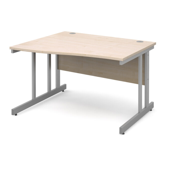 Dams Momento left hand wave desk silver cantilever frame-3450