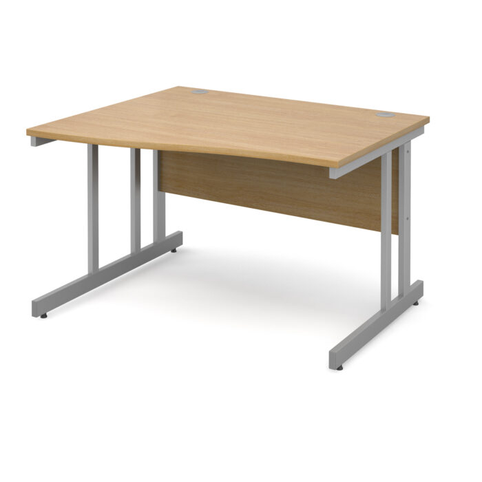 Dams Momento left hand wave desk silver cantilever frame-3448