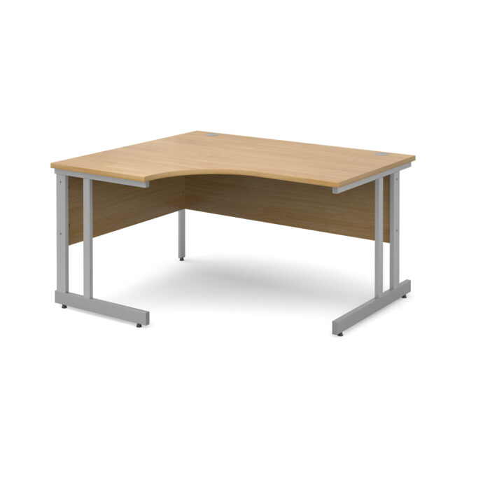 Dams Momento right hand ergonomic desk - silver cantilever frame-3477
