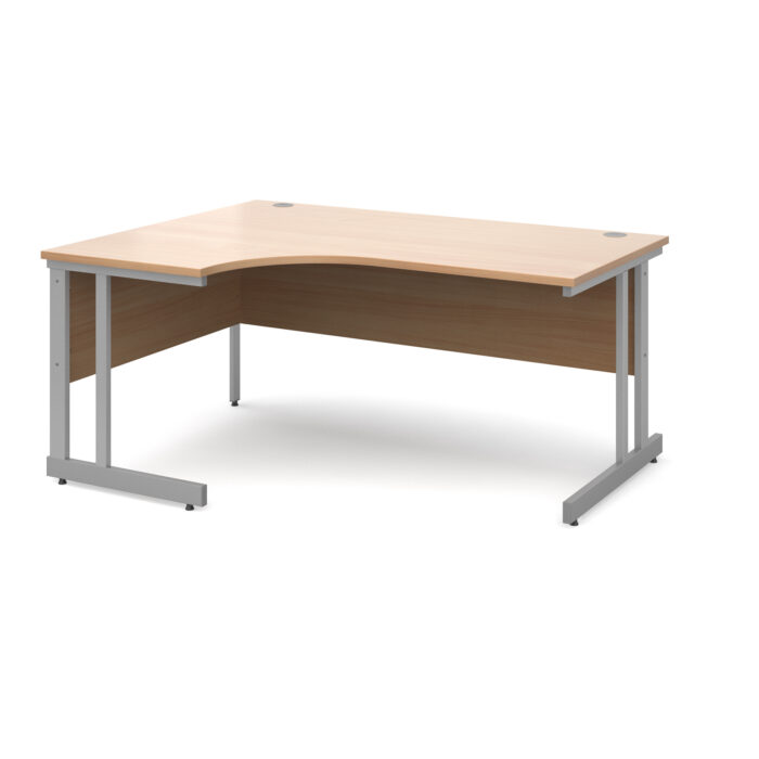 Dams Momento left hand ergonomic desk silver cantilever frame-3579