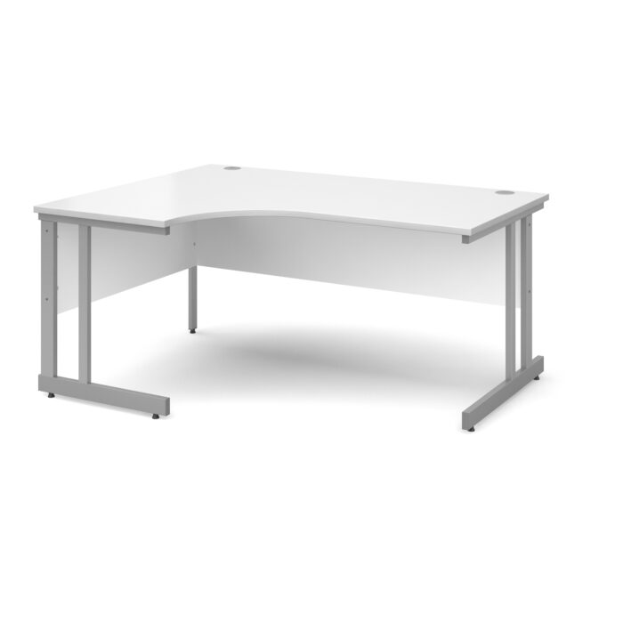 Dams Momento left hand ergonomic desk silver cantilever frame-0