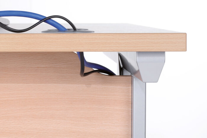 Dams Momento left hand ergonomic desk silver cantilever frame-3580