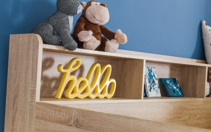 Julian Bowen wooden Orion Bunk Bed - Glow in Dark Ladder-sonoma light oak-3221