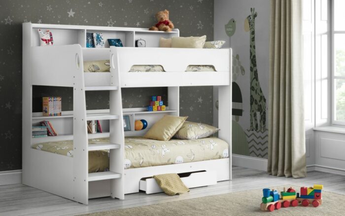 Julian Bowen wooden Orion Bunk Bed - Glow in Dark Ladder-sonoma light oak-3218