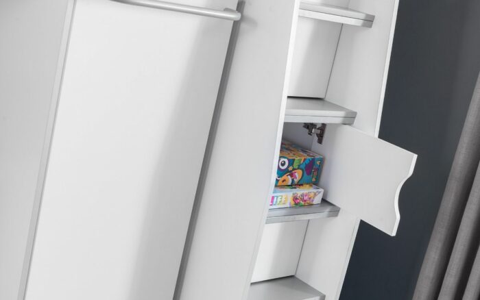 Julian Bowen wooden Pegasus Highsleeper in White & Grey Finish-3224