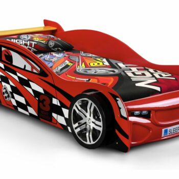 Julian Bowen wooden Scorpion Racer Car Bed gloss red-0