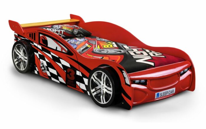 Julian Bowen wooden Scorpion Racer Car Bed gloss red-0
