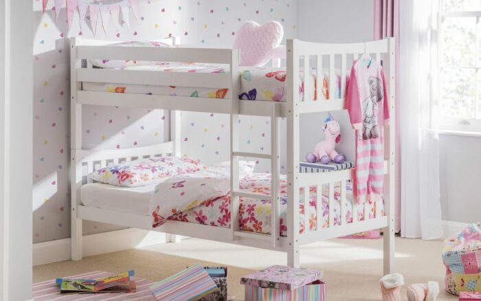 Julian Bowen wooden Zodiac Bunk Bed in Bright White-3309