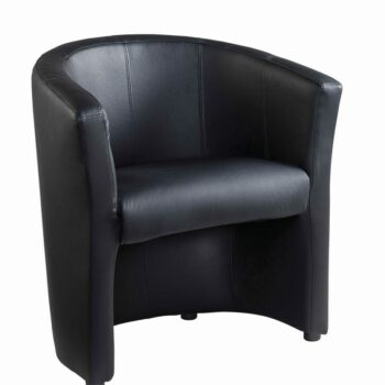 BIG DEALS London reception black faux leather tub chair-0