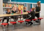 Spaceright 12 Seat Rectangular Mobile Folding Table Seating Unit-5577
