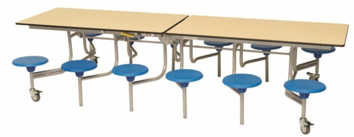 Spaceright 12 Seat Rectangular Mobile Folding Table Seating Unit-0