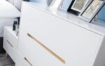 Julian Bowen Alicia 2 Drawer Retro Bedside White and Oak-4869