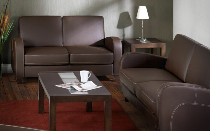 julian bowen Vivo 2 & 3 Seater Sofa in Chestnut Faux Leather-5670