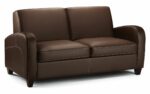 julian bowen Vivo Sofabed in Chestnut Faux Leather-5690