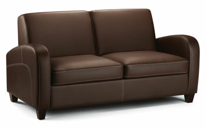 julian bowen Vivo Sofabed in Chestnut Faux Leather-5690