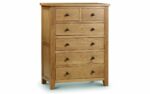 Julian Bowen Marlborough Oak 4+2 Drawer Chest-0