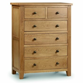 Julian Bowen Marlborough Oak 4+2 Drawer Chest-0