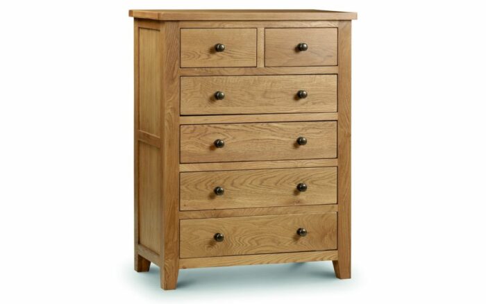 Julian Bowen Marlborough Oak 4+2 Drawer Chest-0
