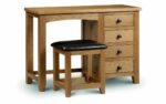 Julian Bowen Marlborough Oak Single Pedestal Dressing Table-0