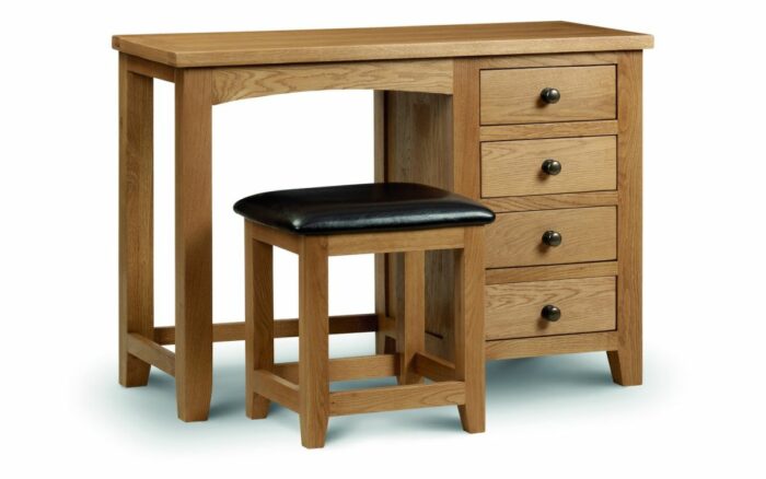 Julian Bowen Marlborough Oak Single Pedestal Dressing Table-0