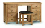 Julian Bowen Marlborough Oak Twin Pedestal Dressing Table-0