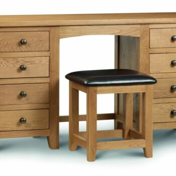 Julian Bowen Marlborough Oak Twin Pedestal Dressing Table-0