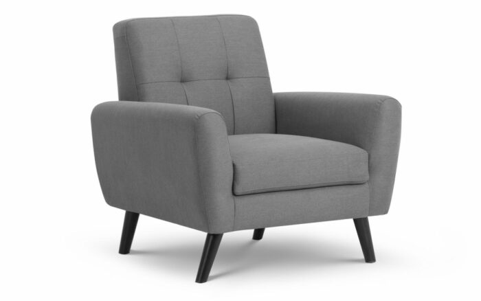 julian bowen Monza Retro Armchair Grey Linen Fabric-0