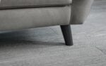 julian bowen Monza Retro 3/4 Seat Sofa Bed Grey Linen Fabric-5657