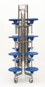 Spaceright 16 Seat Rectangular Mobile Folding Table Seating Unit-5585