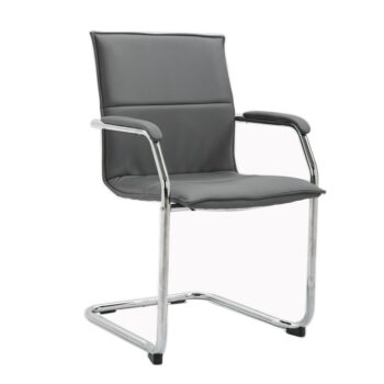 Essen leather visitor meeting chair Grey, Black, White or Red-0