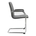 Essen leather visitor meeting chair Grey, Black, White or Red-8003