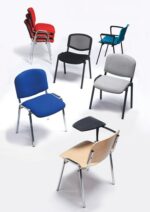 BIG DEALS Taurus Fabric Chair Black or Chrome box of 4-5053