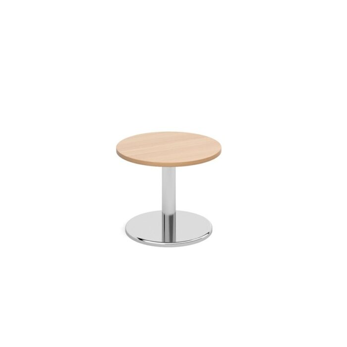 Pisa circular coffee table with round chrome base-0