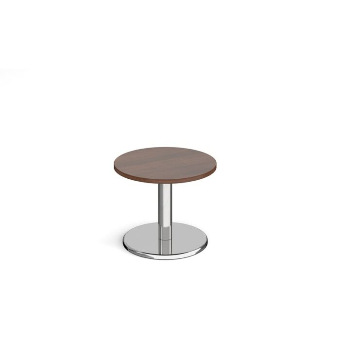 Pisa circular coffee table with round chrome base-5457
