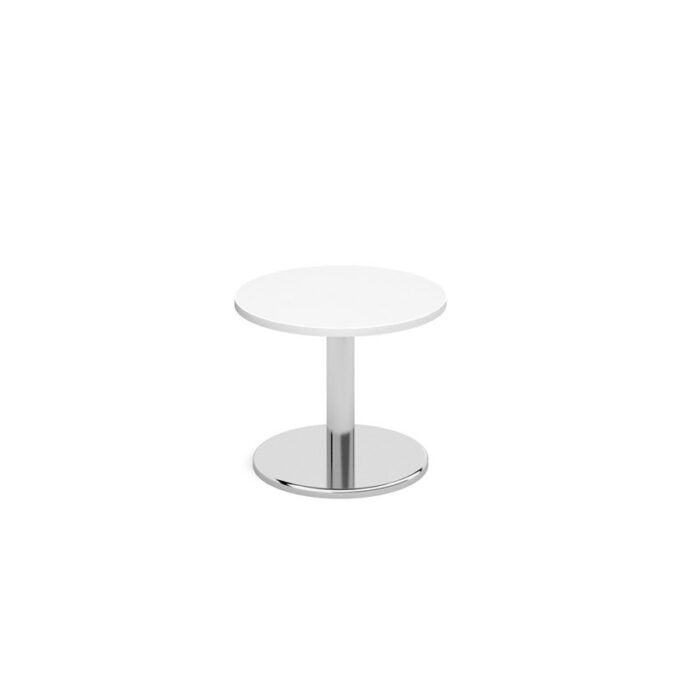 Pisa circular coffee table with round chrome base-5458