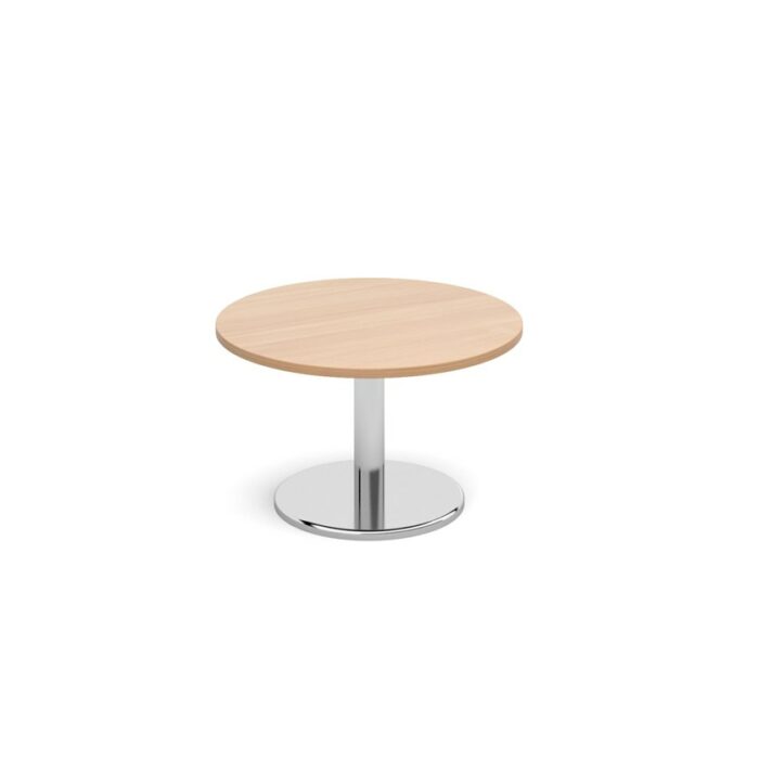 Pisa circular coffee table with round chrome base-5460