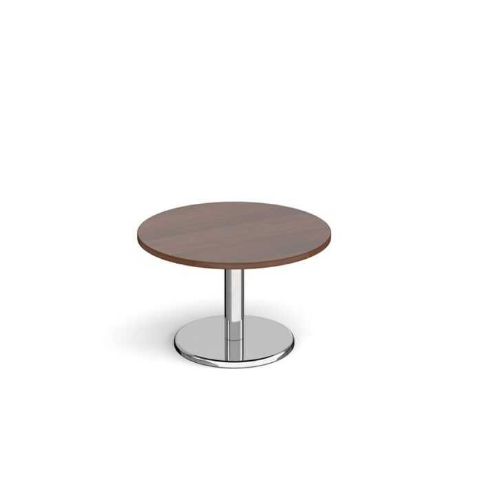 Pisa circular coffee table with round chrome base-5461