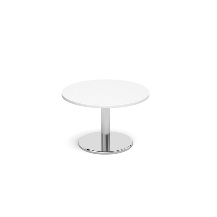 Pisa circular coffee table with round chrome base-5459