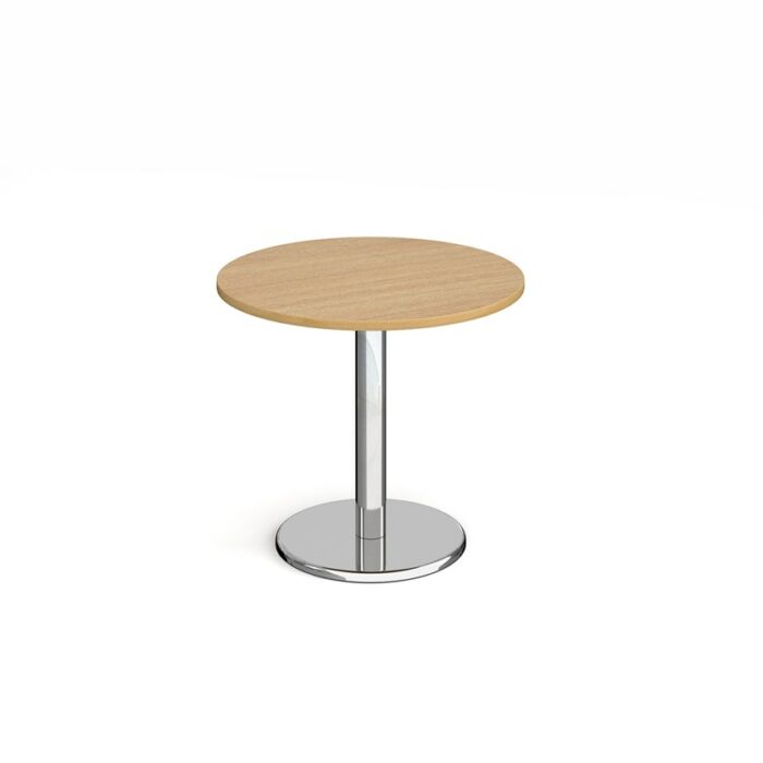 Pisa circular dining table with round chrome base-5446